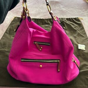 Authentic Tod’s Pashmy Nylon Patent Shoulder Bag